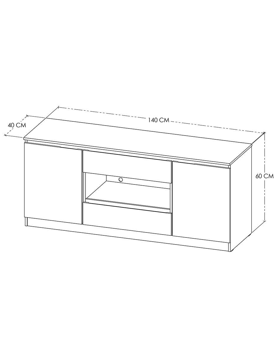 Mueble de tv Altea Diper de Madera encino