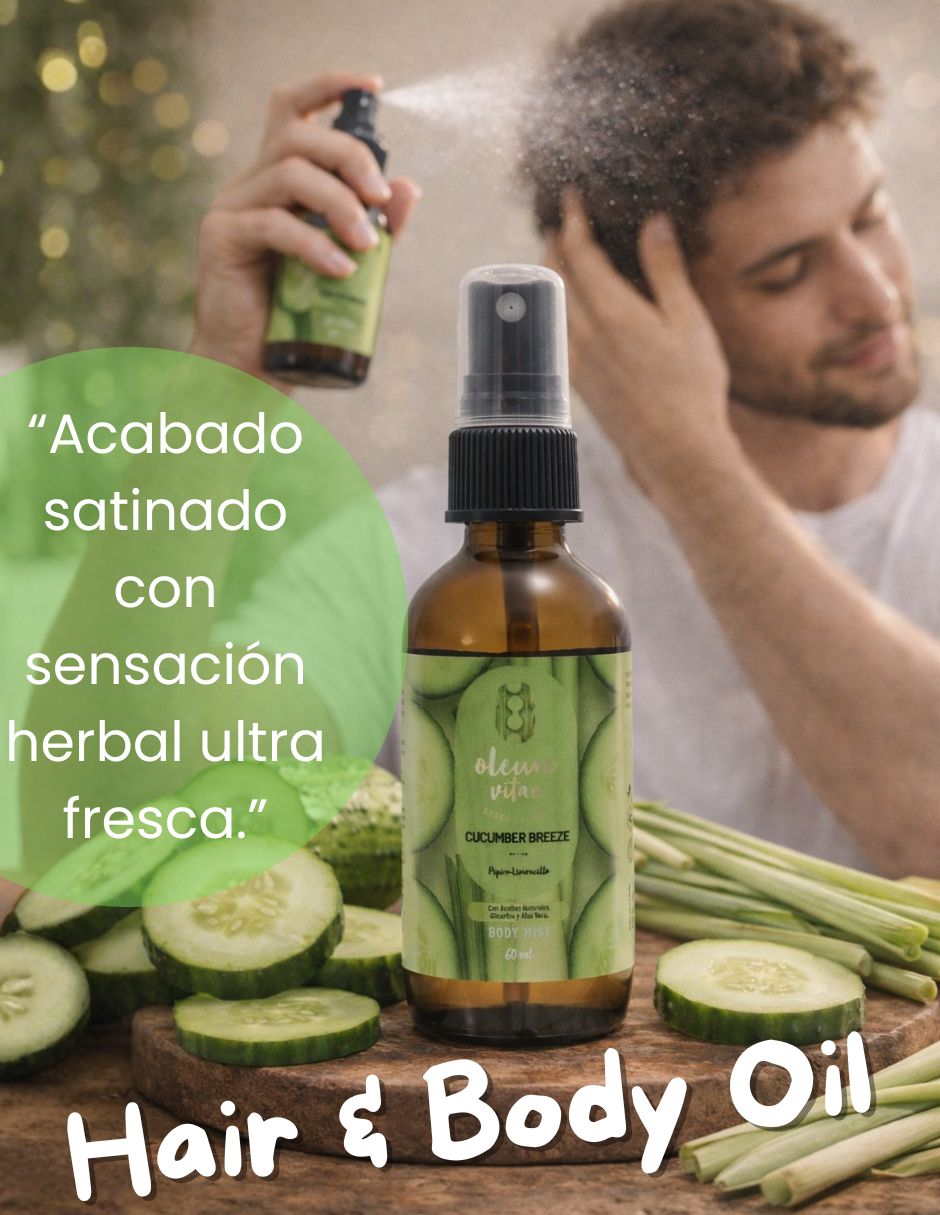 Tratamiento para Cuerpo Kit Dúo Body Lotion y Hair & Body Oil Cucumber Breeze Pepino Limoncillo Oleum Vitae