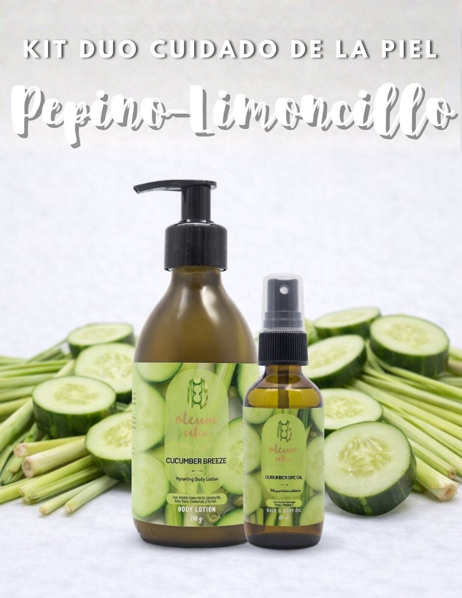 Tratamiento para Cuerpo Kit Dúo Body Lotion y Hair & Body Oil Cucumber Breeze Pepino Limoncillo Oleum Vitae