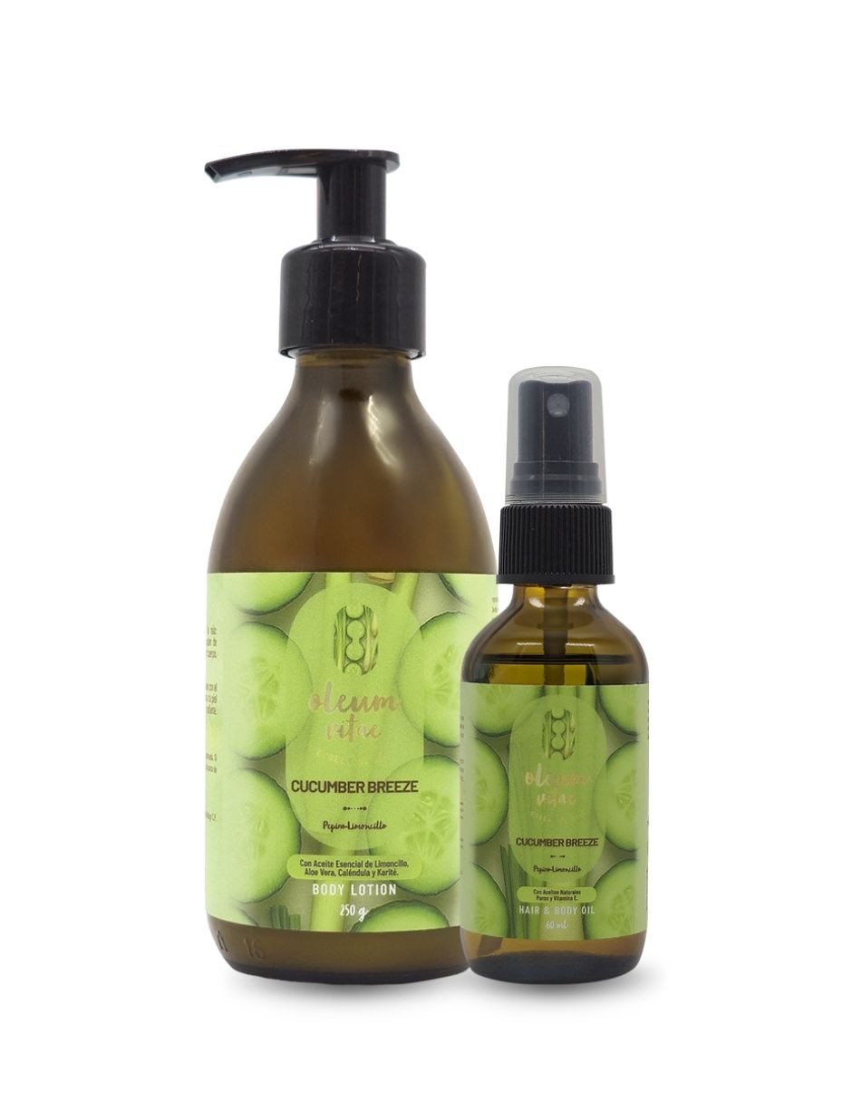 Tratamiento para Cuerpo Kit Dúo Body Lotion y Hair & Body Oil Cucumber Breeze Pepino Limoncillo Tratamiento para Cuerpo Kit Dúo Body Lotion y Hair & Body Oil Cucumber Breeze Pepino Limoncillo