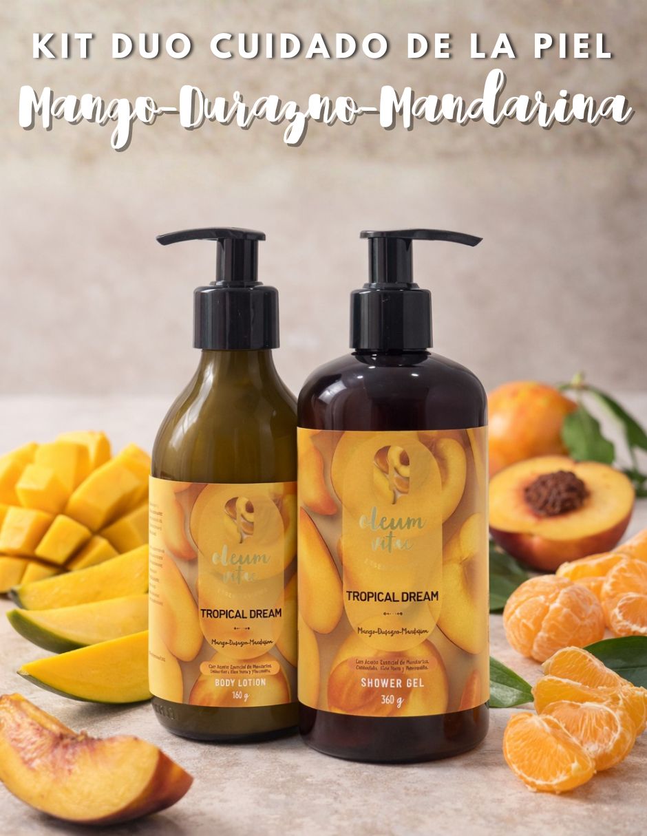 Tratamiento para cuerpo Kit Dúo Shower Gel y Body Lotion Tropical Dream Mango Durazno Mandarina Corporal Oleum Vitae