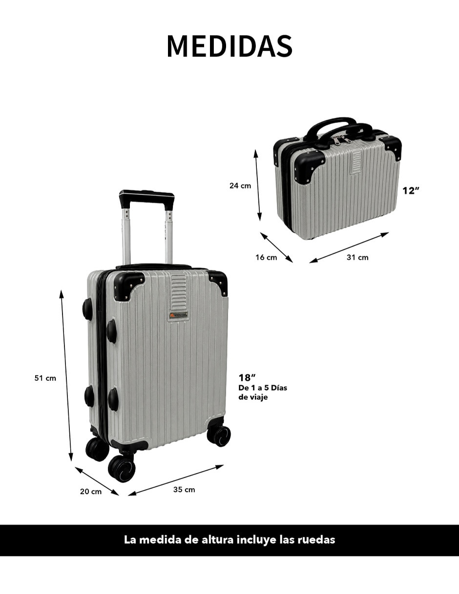 Set maletas de viaje Clear Shop