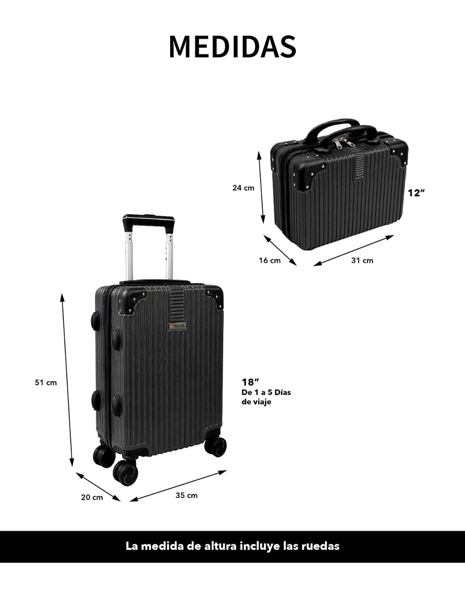 Set maletas de viaje Clear Shop