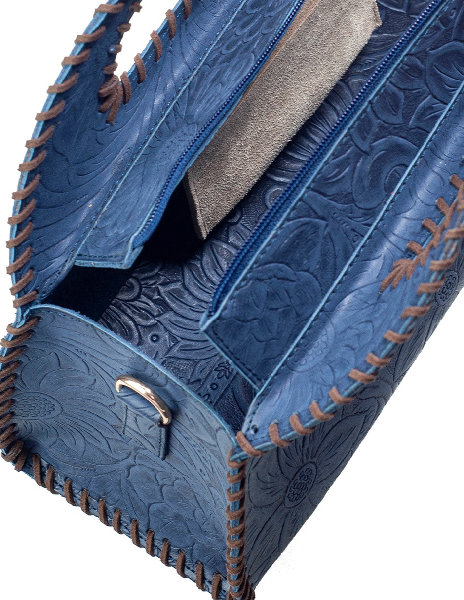 Bolsa satchel ofelia de piel bovino para mujer 5