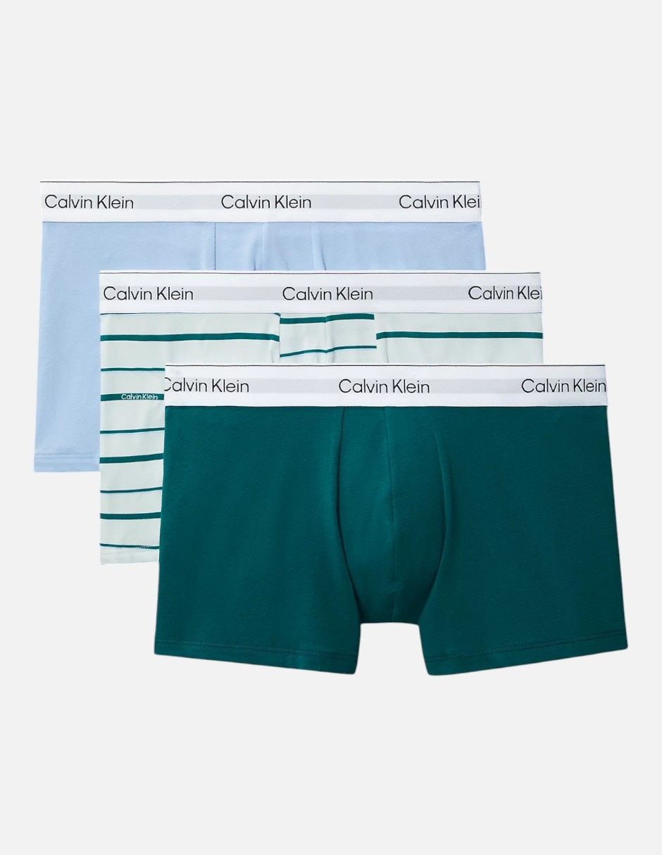 Set bóxer trunk Calvin Klein de algodón para hombre 3 piezas
