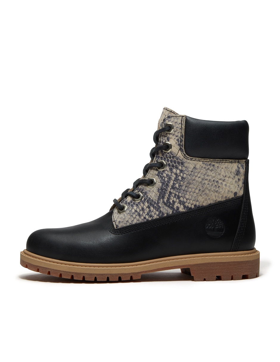 Bota al tobillo premium de piel para mujer