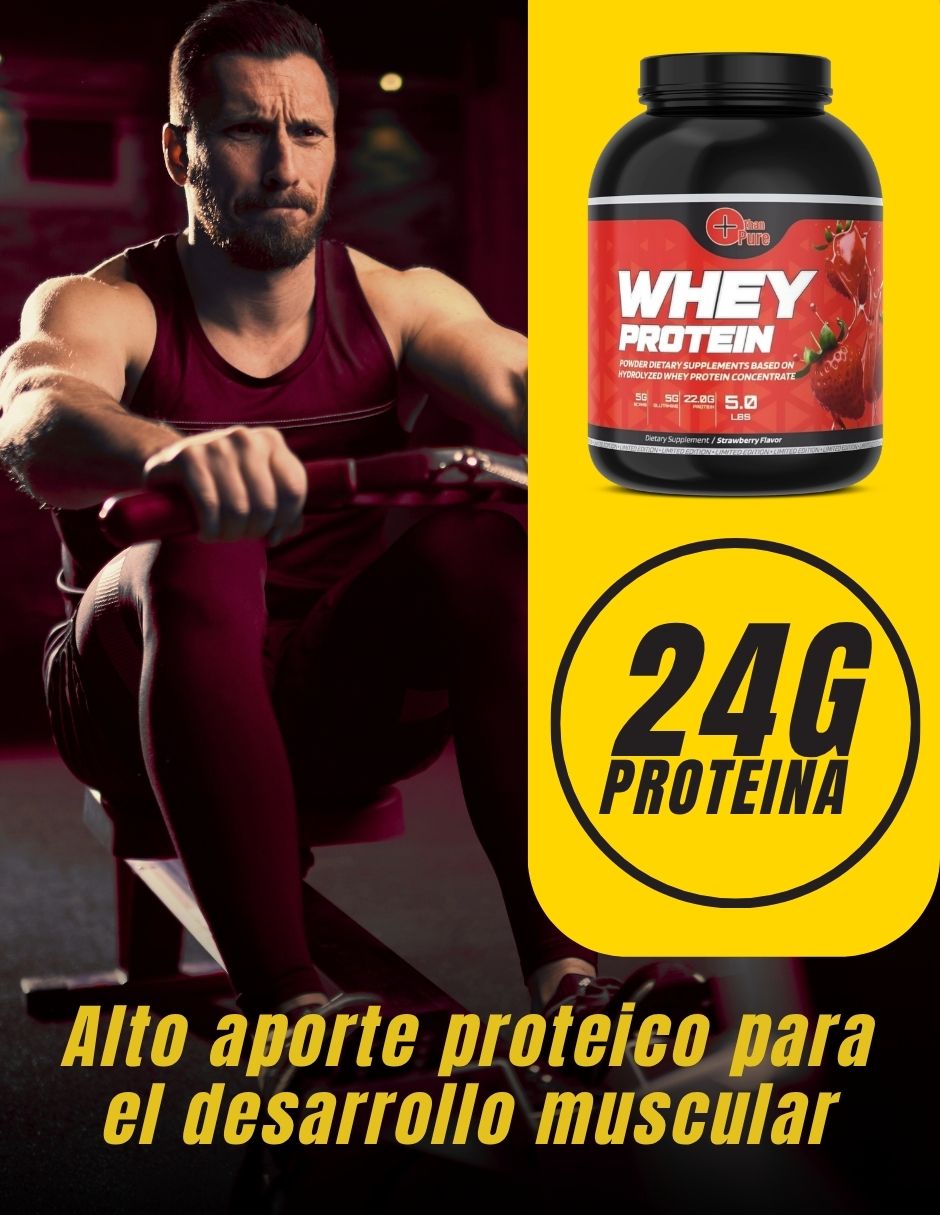 Kit suplementos more than pure con proteína whey y creatina monohidratada sabor fresa