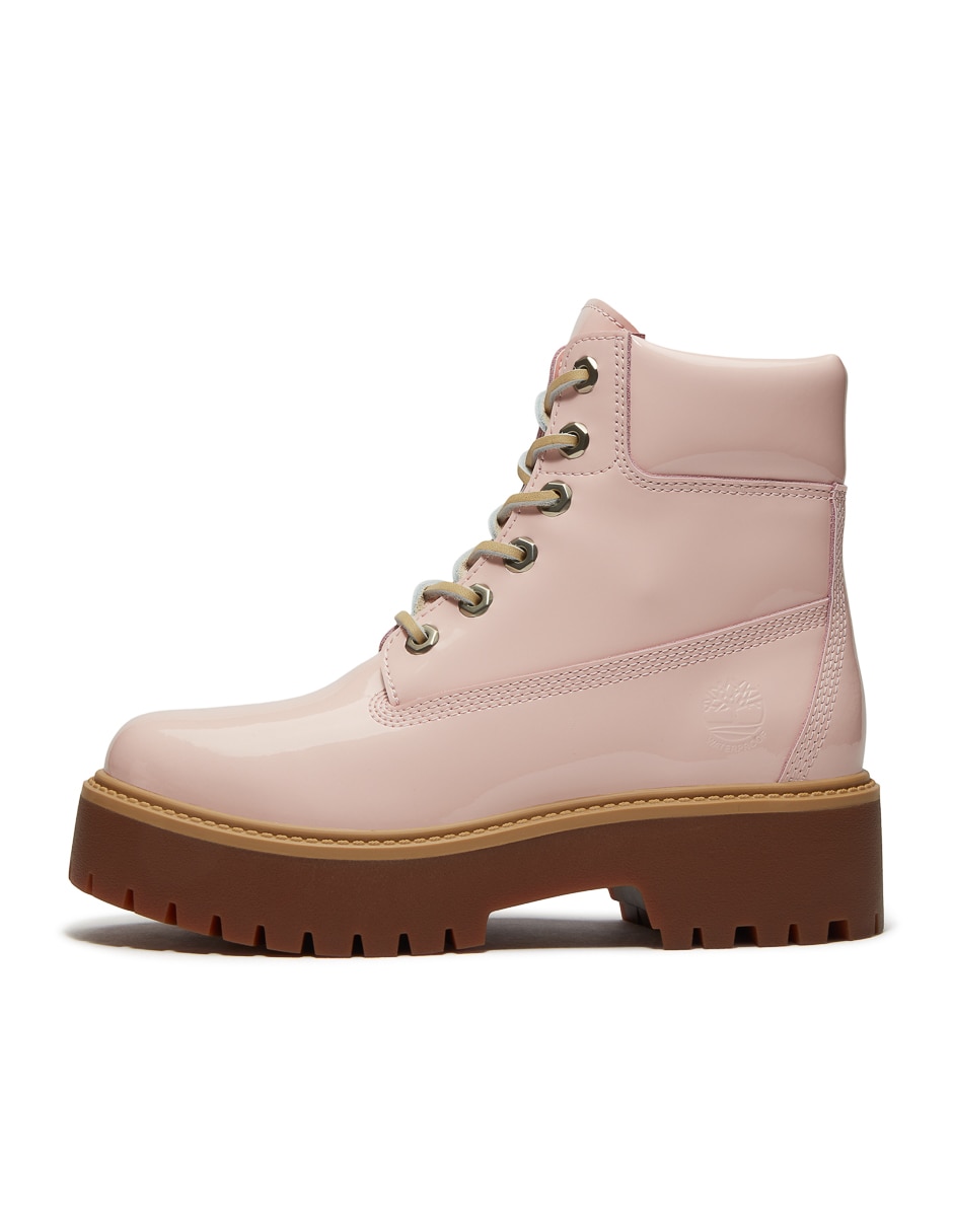 Bota al tobillo stone street de piel para mujer