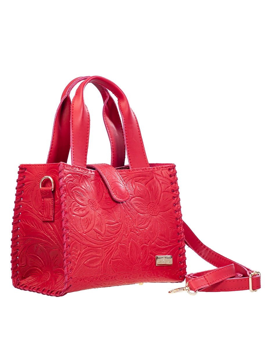 Bolsa satchel Angelozano Silvia de piel para mujer