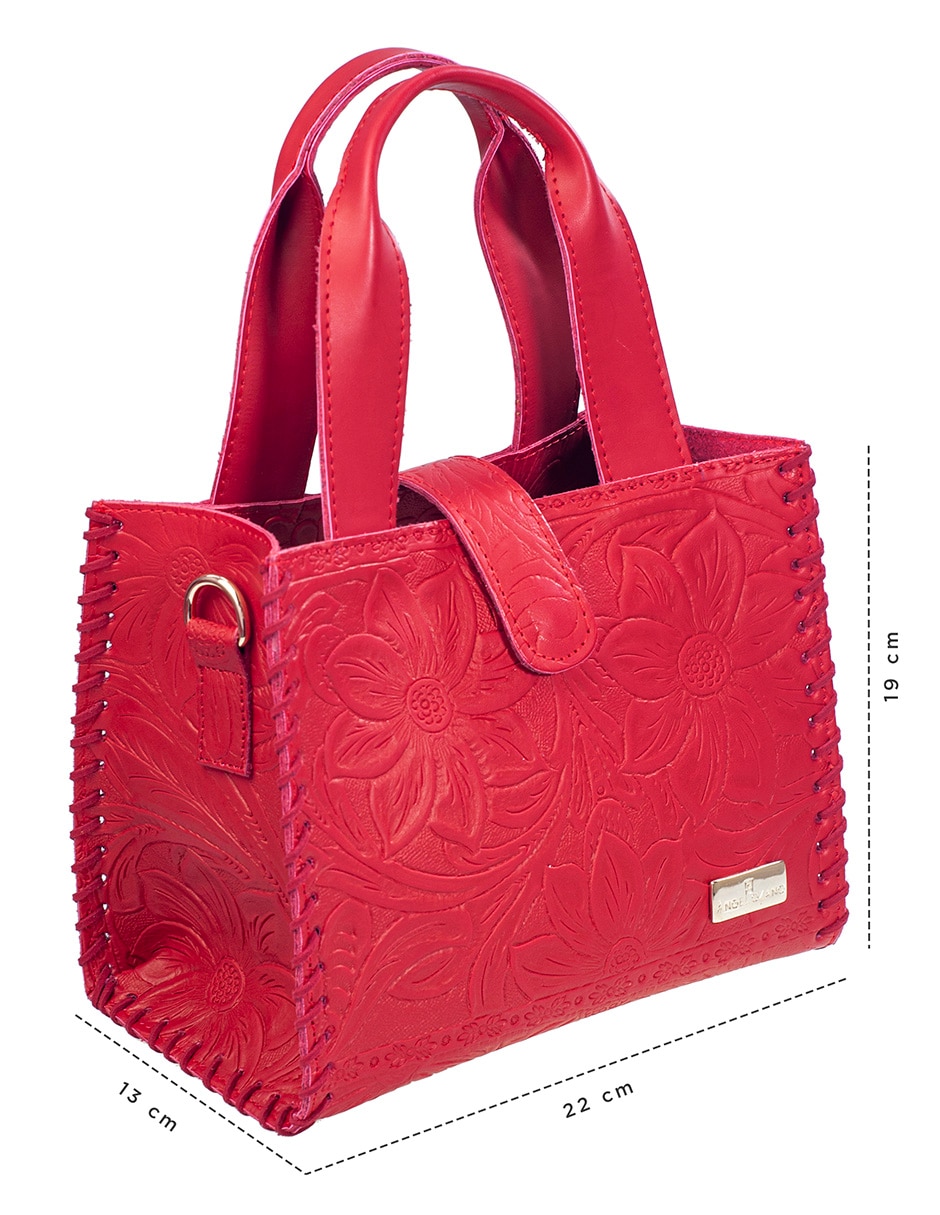 Bolsa satchel Angelozano Silvia de piel para mujer
