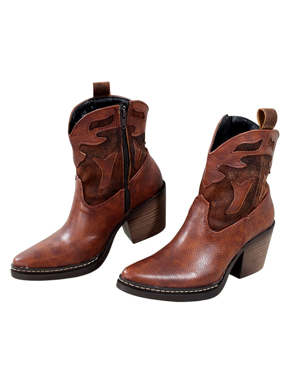 Bota cowboy al tobillo Kuali Shoes para mujer