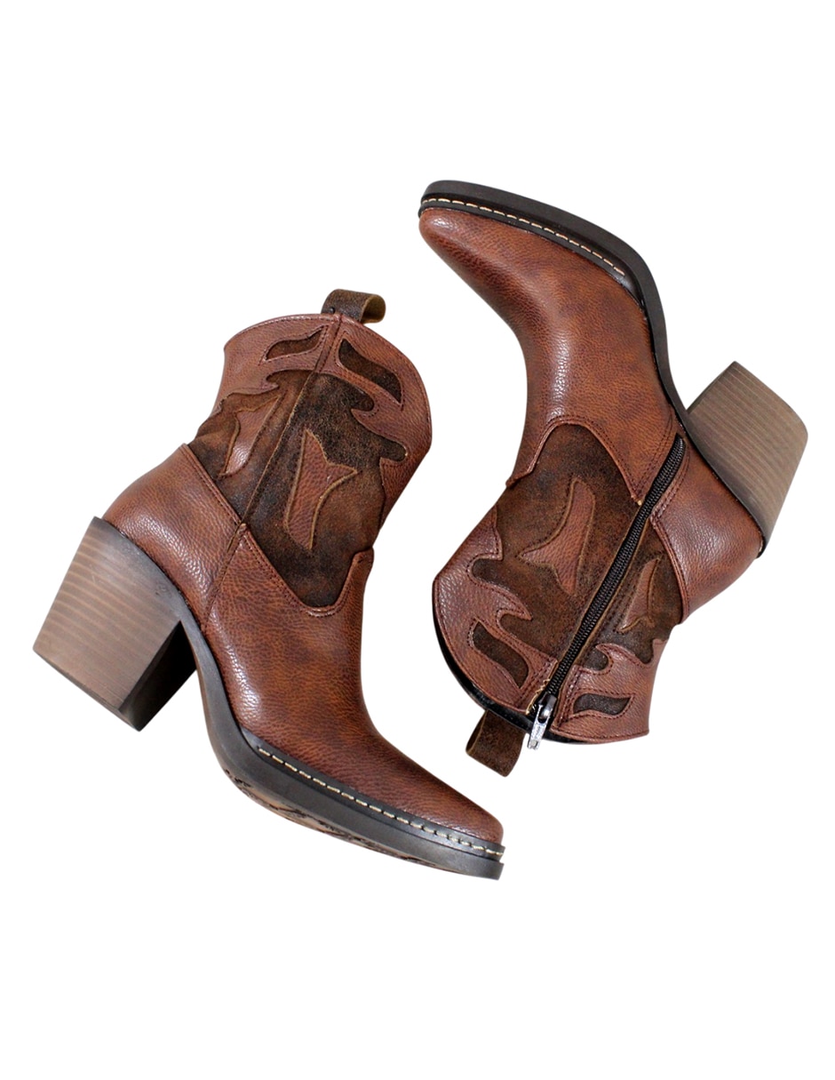 Bota cowboy al tobillo Kuali Shoes para mujer