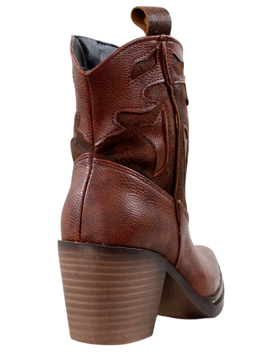 Bota cowboy al tobillo Kuali Shoes para mujer