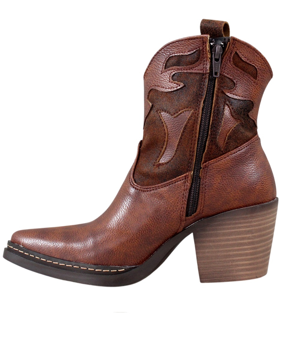Bota cowboy al tobillo Kuali Shoes para mujer
