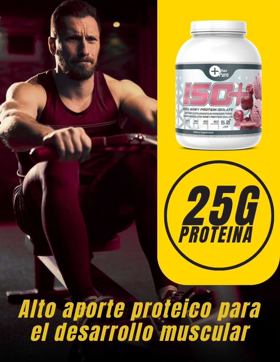 Kit de suplementación More Than Pure con Proteína Whey Isolate y Vitaminas sabor cereza