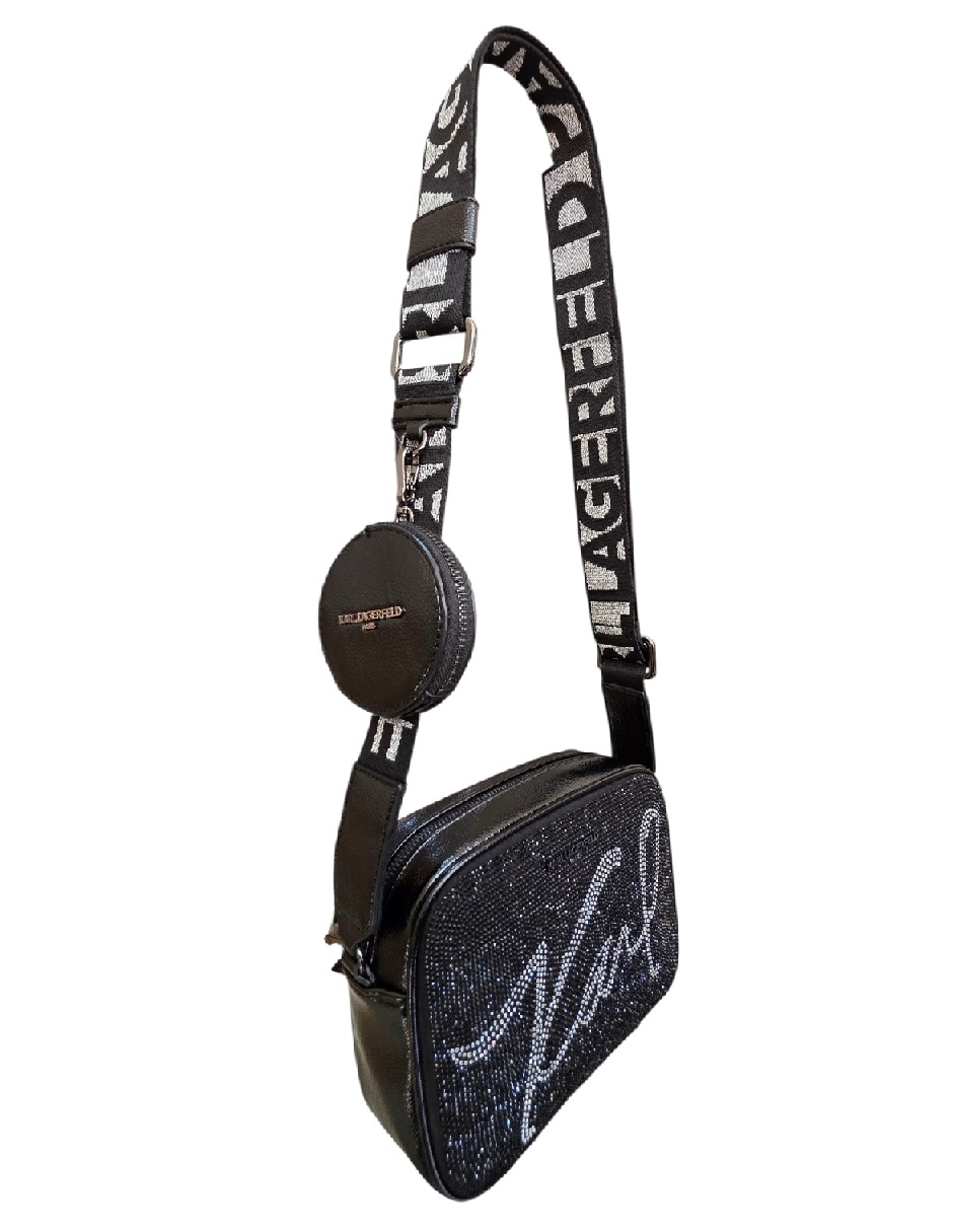 Bolsa crossbody karl lagerfeld lh6ep6cj blk metallic para mujer