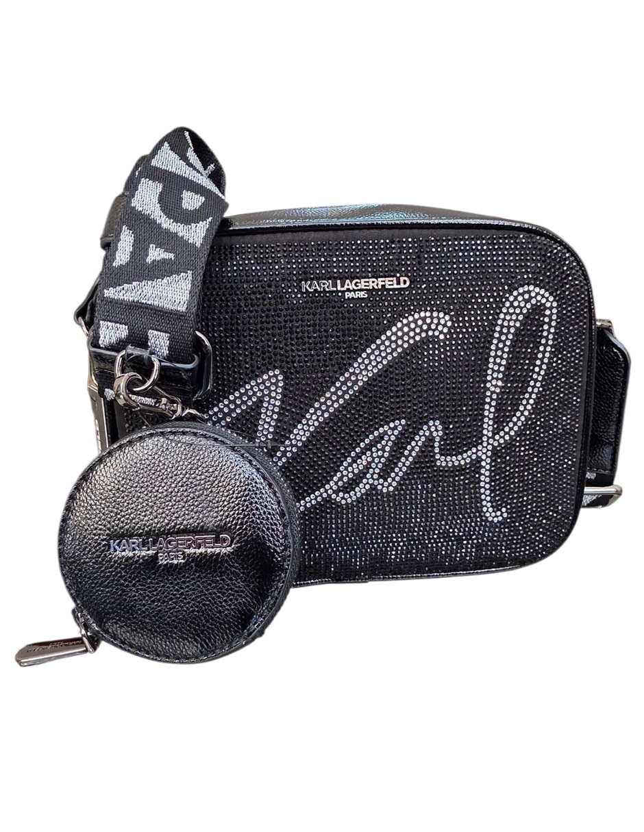 Bolsa crossbody karl lagerfeld lh6ep6cj blk metallic para mujer