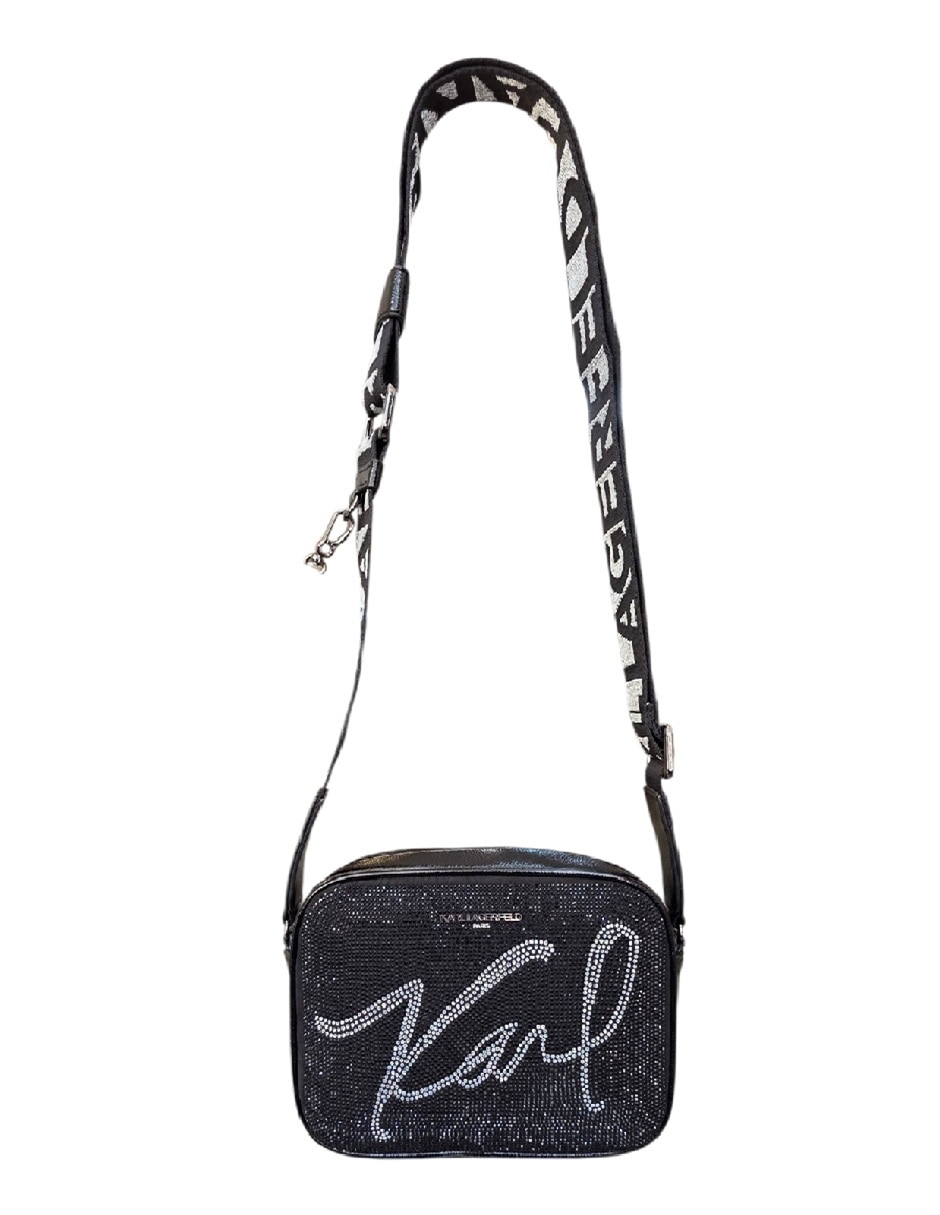 Bolsa crossbody karl lagerfeld lh6ep6cj blk metallic para mujer