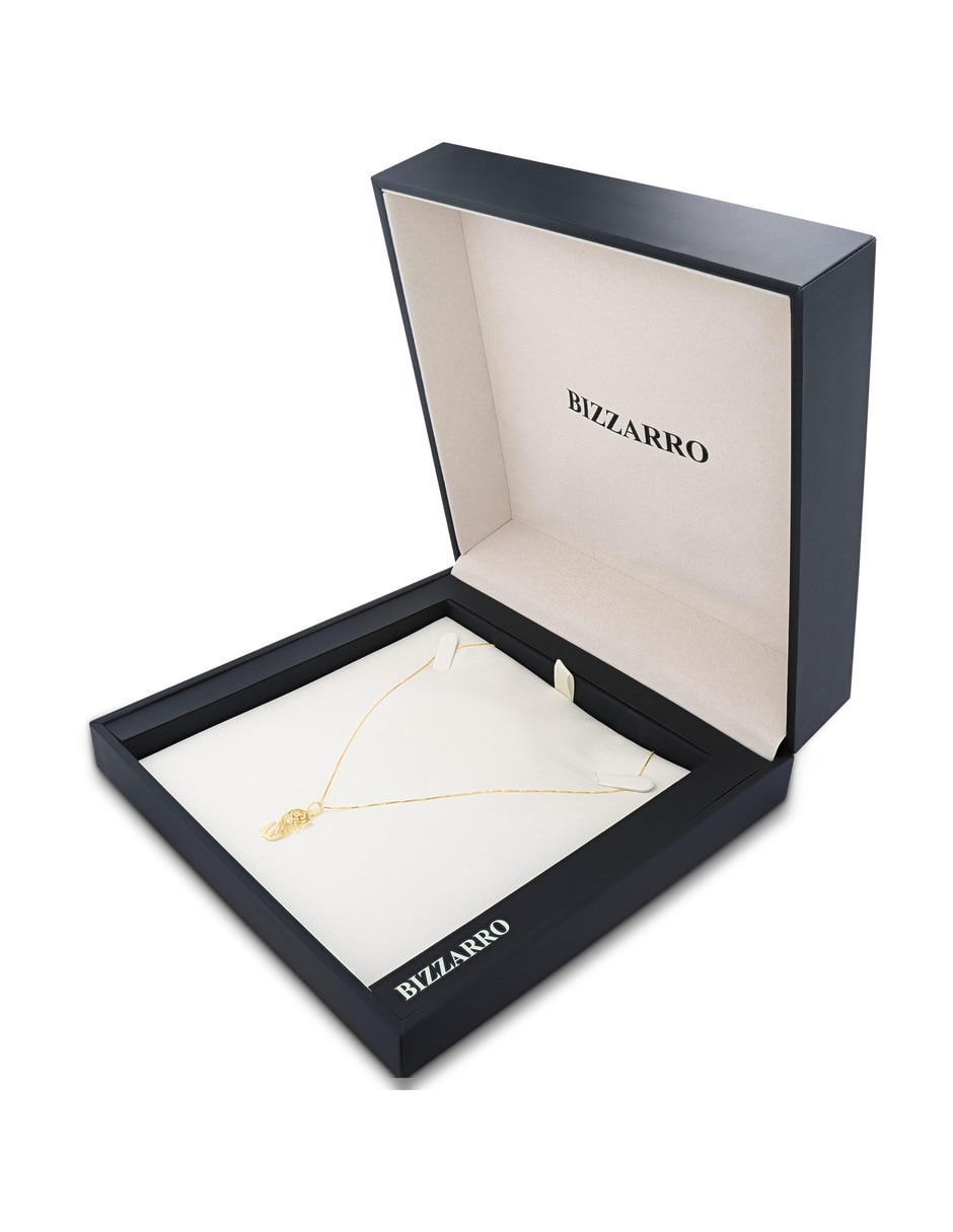 Collar con dije de letra S Joyerias Bizzarro de oro amarillo 14 k