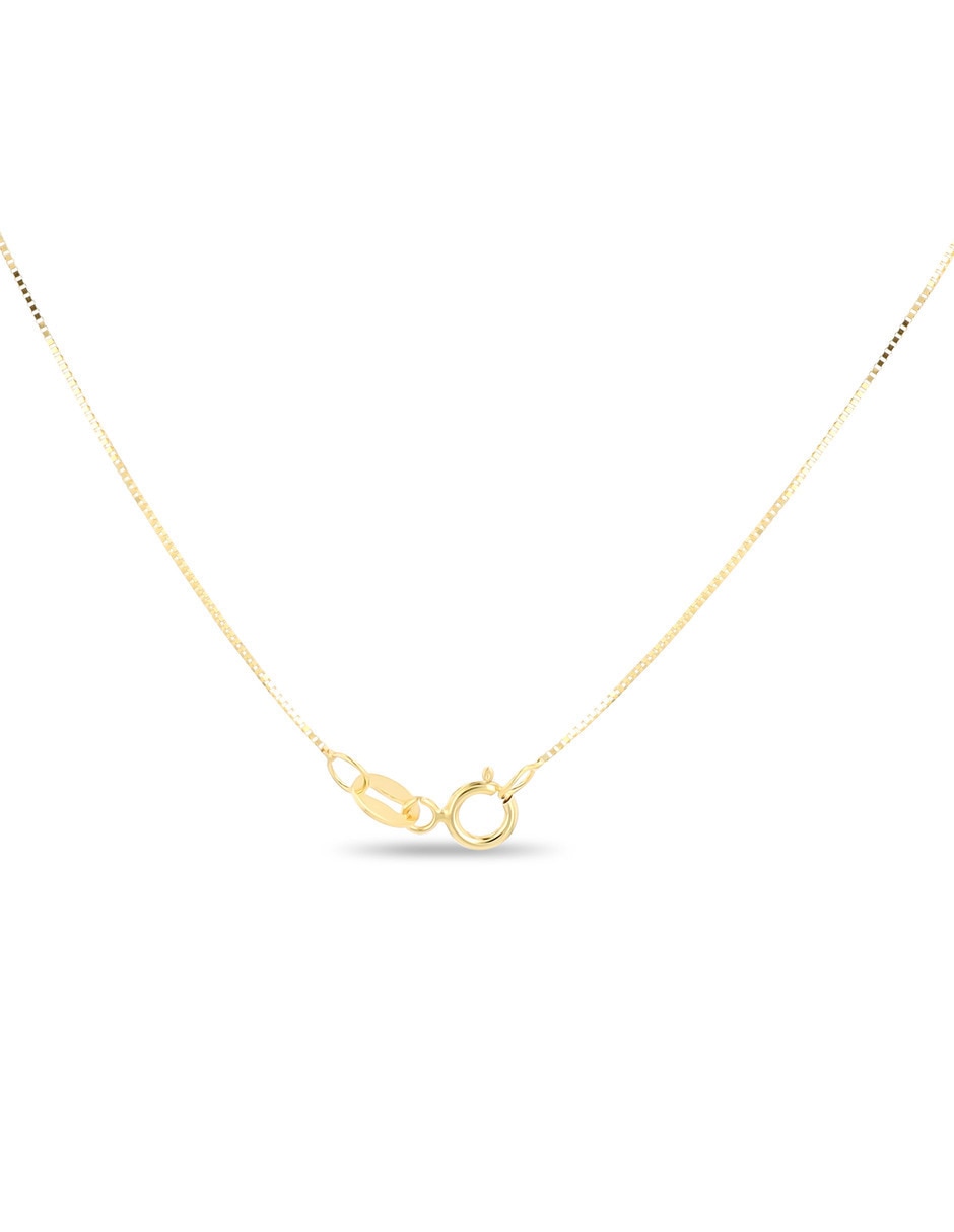Collar con dije circular Joyerias Bizzarro de oro amarillo 14 k diamante
