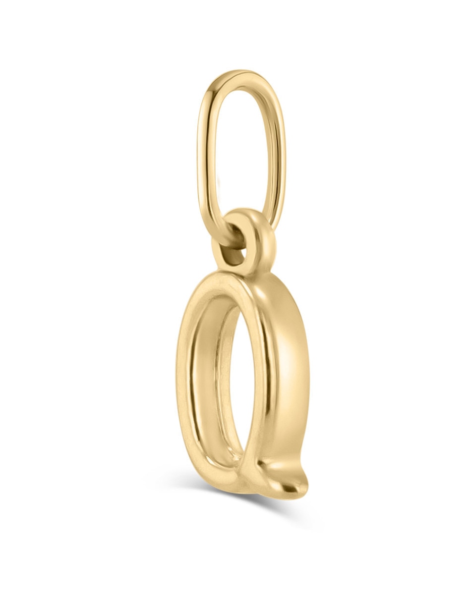 Dije de letra Q Joyerias Bizzarro de oro amarillo 10 k