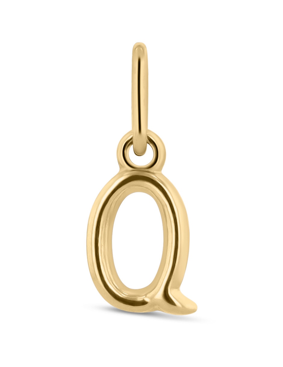 Dije de letra Q Joyerias Bizzarro de oro amarillo 10 k