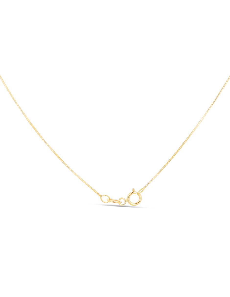 Collar con dije circular de Oro amarillo 14 k diamante 5