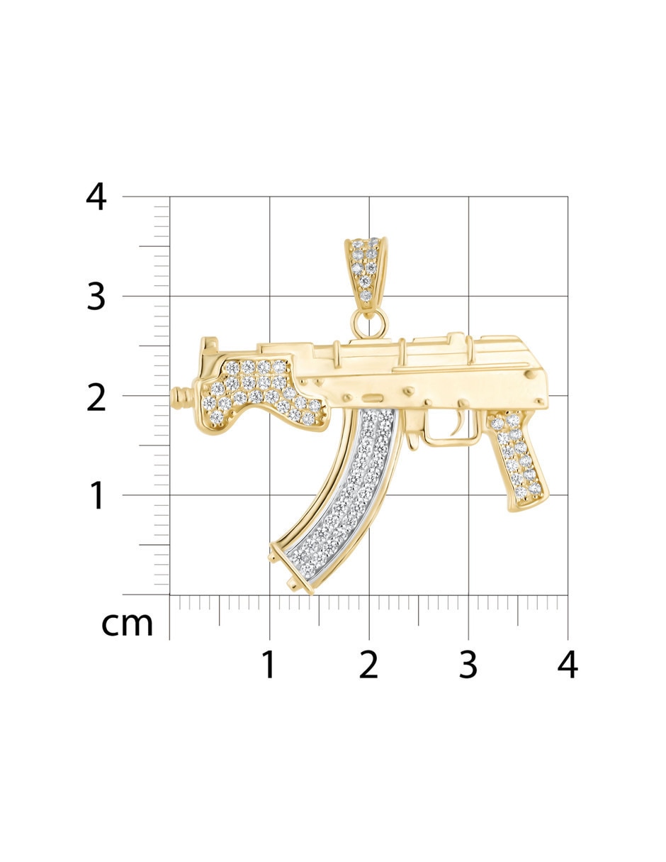 Dije de arma joyerias bizzarro de oro amarillo 14 k