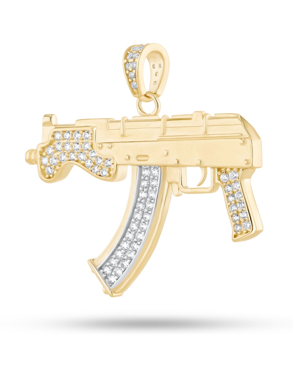 Dije de arma joyerias bizzarro de oro amarillo 14 k