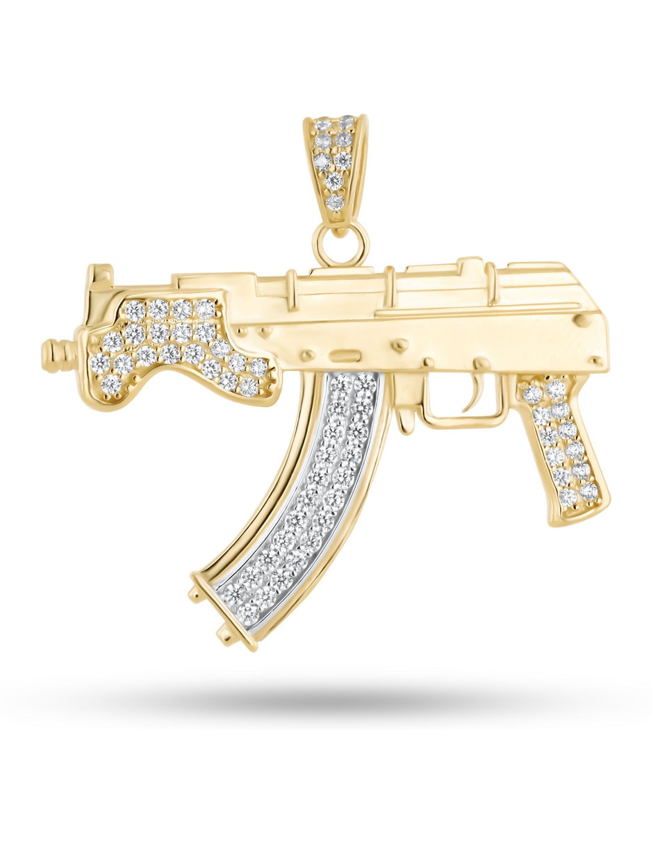 Dije de arma joyerias bizzarro de oro amarillo 14 k