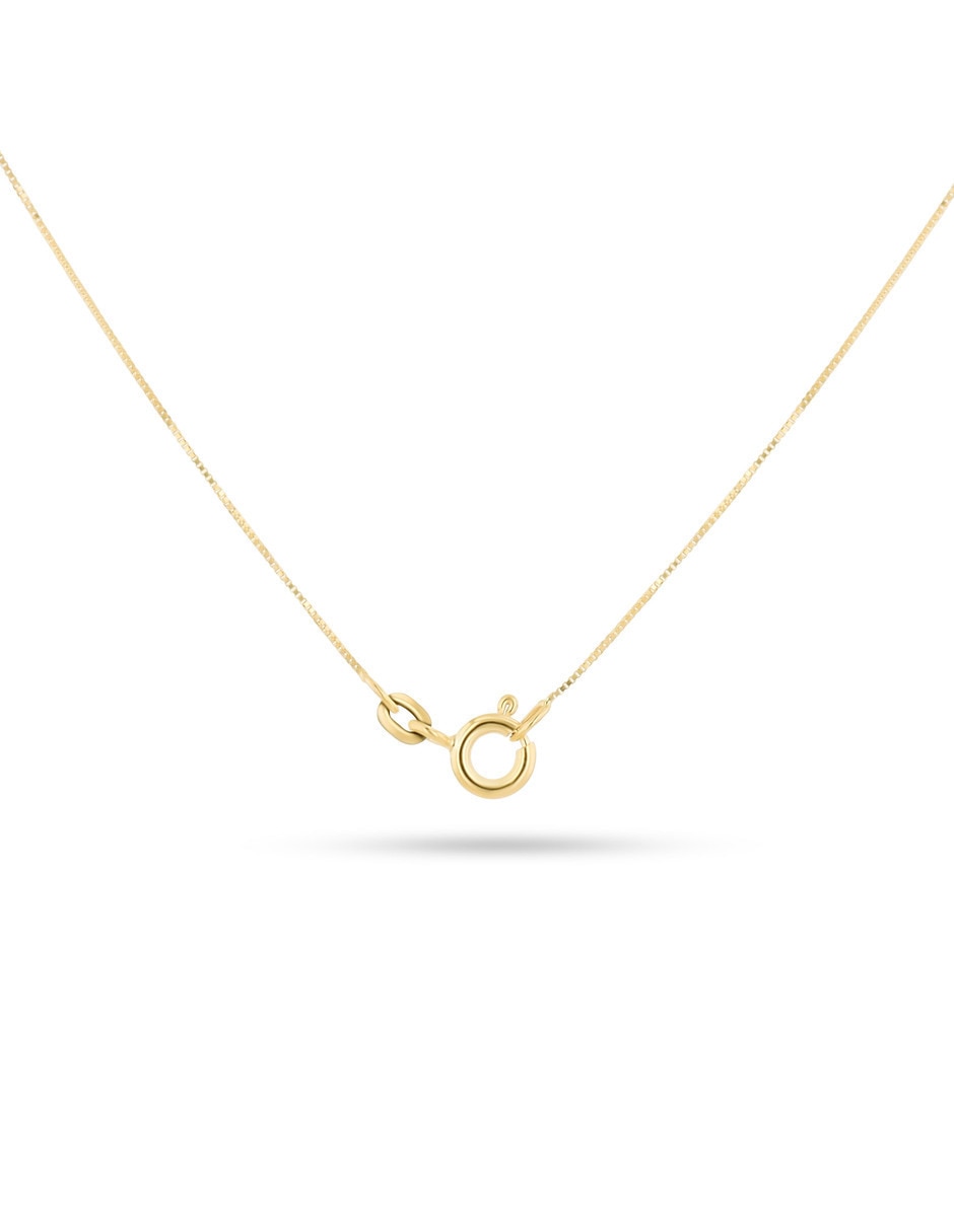 Collar con dije de letra P Joyerias Bizzarro de oro amarillo 14 k