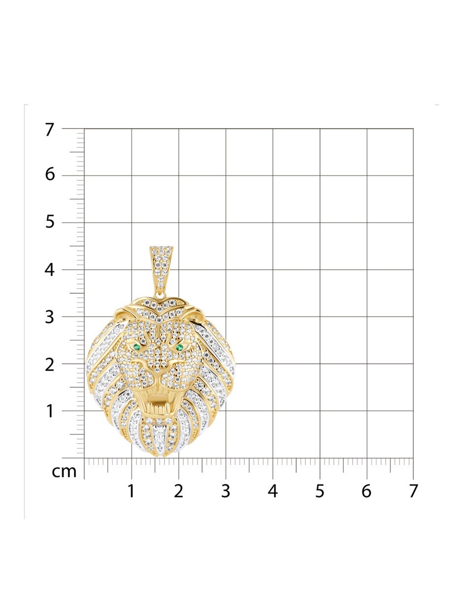 Dije de circular joyerias bizzarro león de oro amarillo 14 k