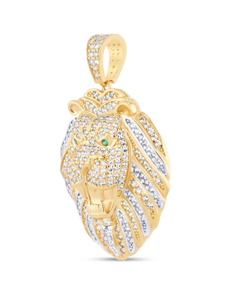 Dije de circular joyerias bizzarro león de oro amarillo 14 k