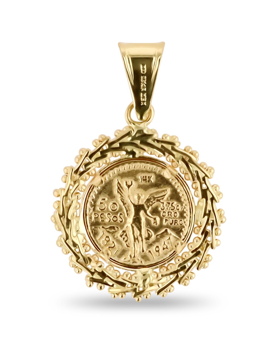 Dije circular de oro amarillo 14 k 3