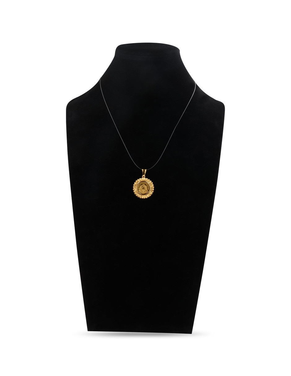 Dije circular de oro amarillo 14 k 4