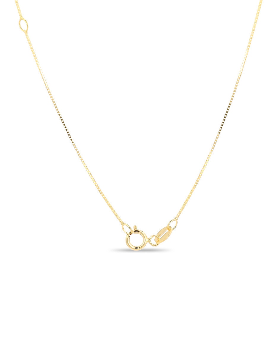 Collar con dije de huellas pies de oro amarillo 14 k diamante 6