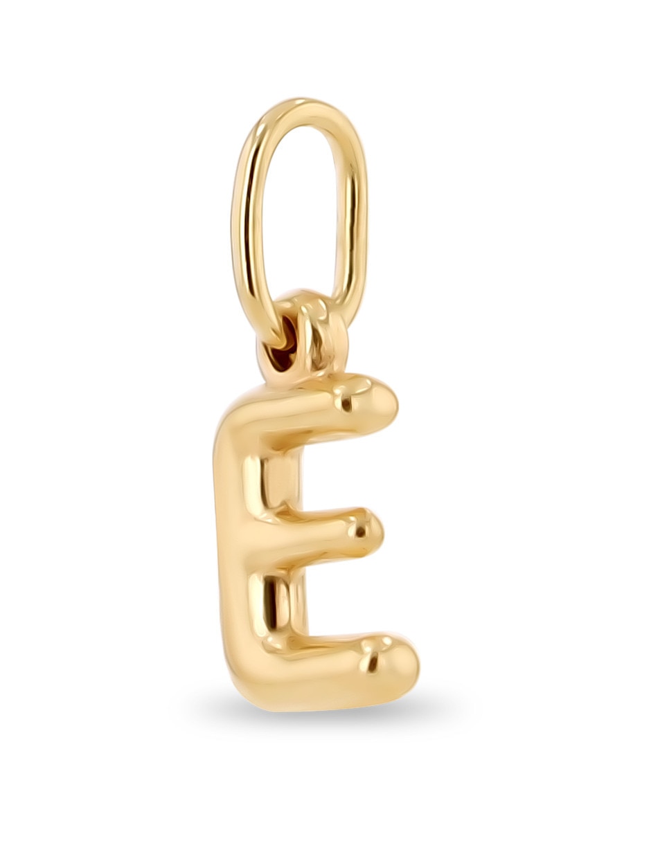 Dije de letra E de Oro amarillo 10 K 3