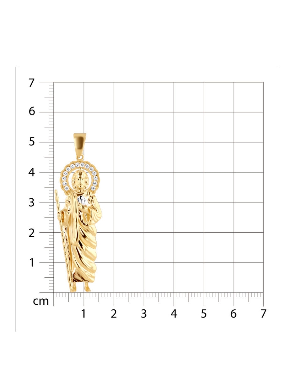 Dije de circular joyerias bizzarro san judas tadeo de oro amarillo 14 k
