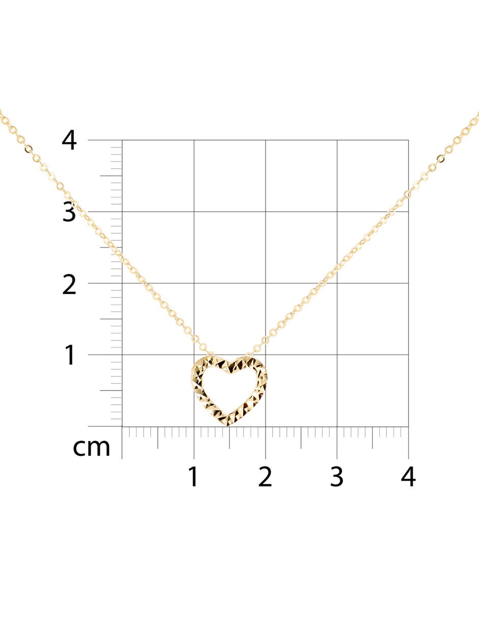 Dije de corazón Joyerias Bizzarro de Oro amarillo 10 K