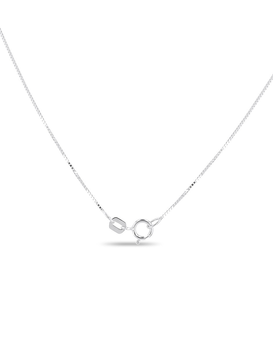 Collar con dije de oro rosa 14 k diamante 2