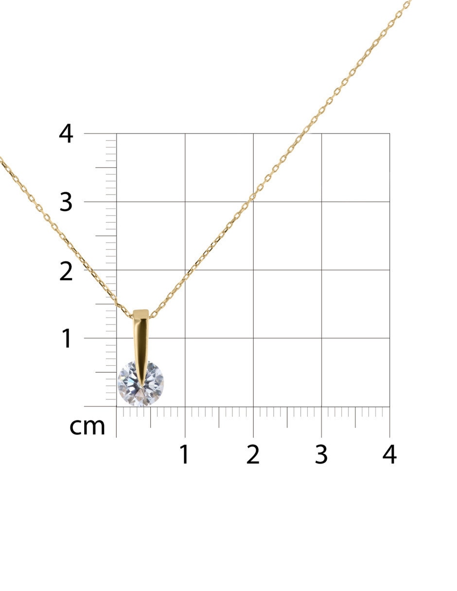 Dije de circular de oro amarillo 14 k 2