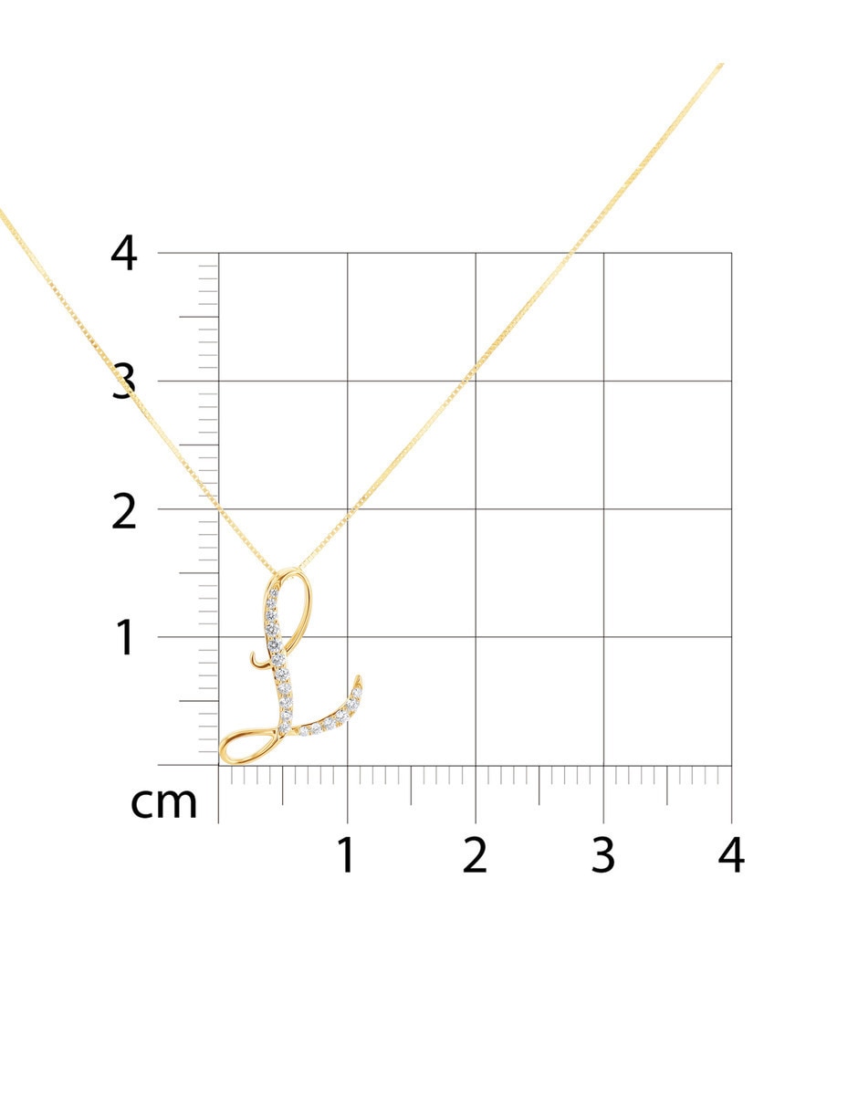Colla dije circular de oro amarillo 14 k diamante 2