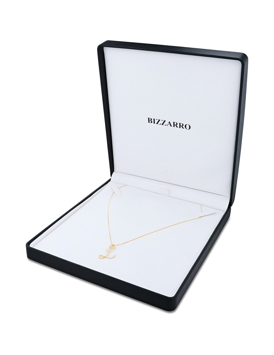 Colla dije circular de oro amarillo 14 k diamante 4