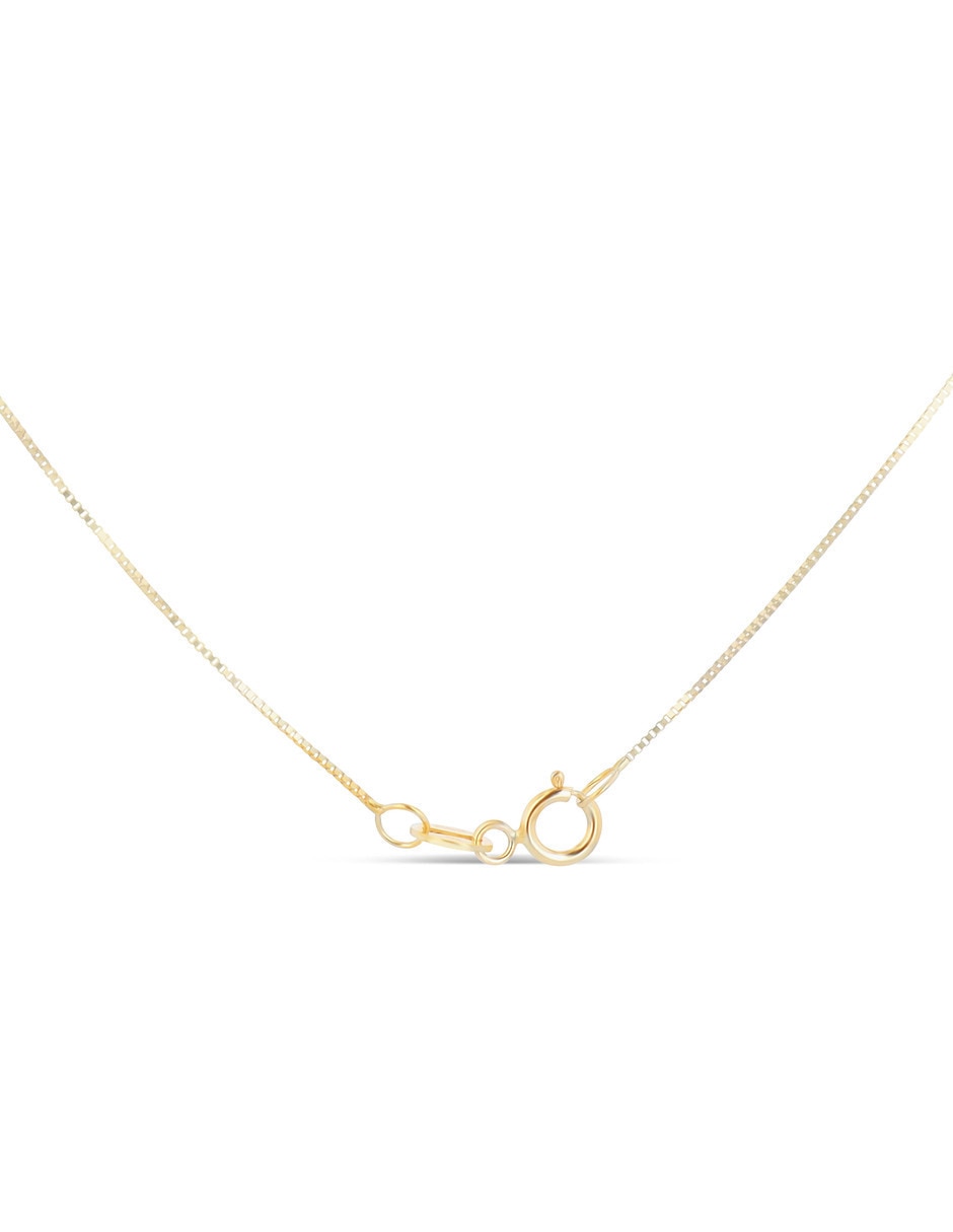 Colla dije circular de oro amarillo 14 k diamante 6
