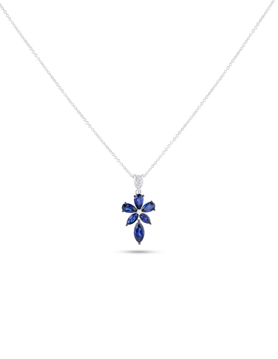 Dije de circular de oro blanco 14 k