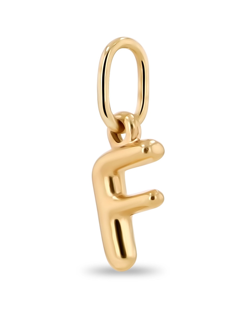 Dije de letra F Joyerias Bizzarro de oro amarillo 10 k