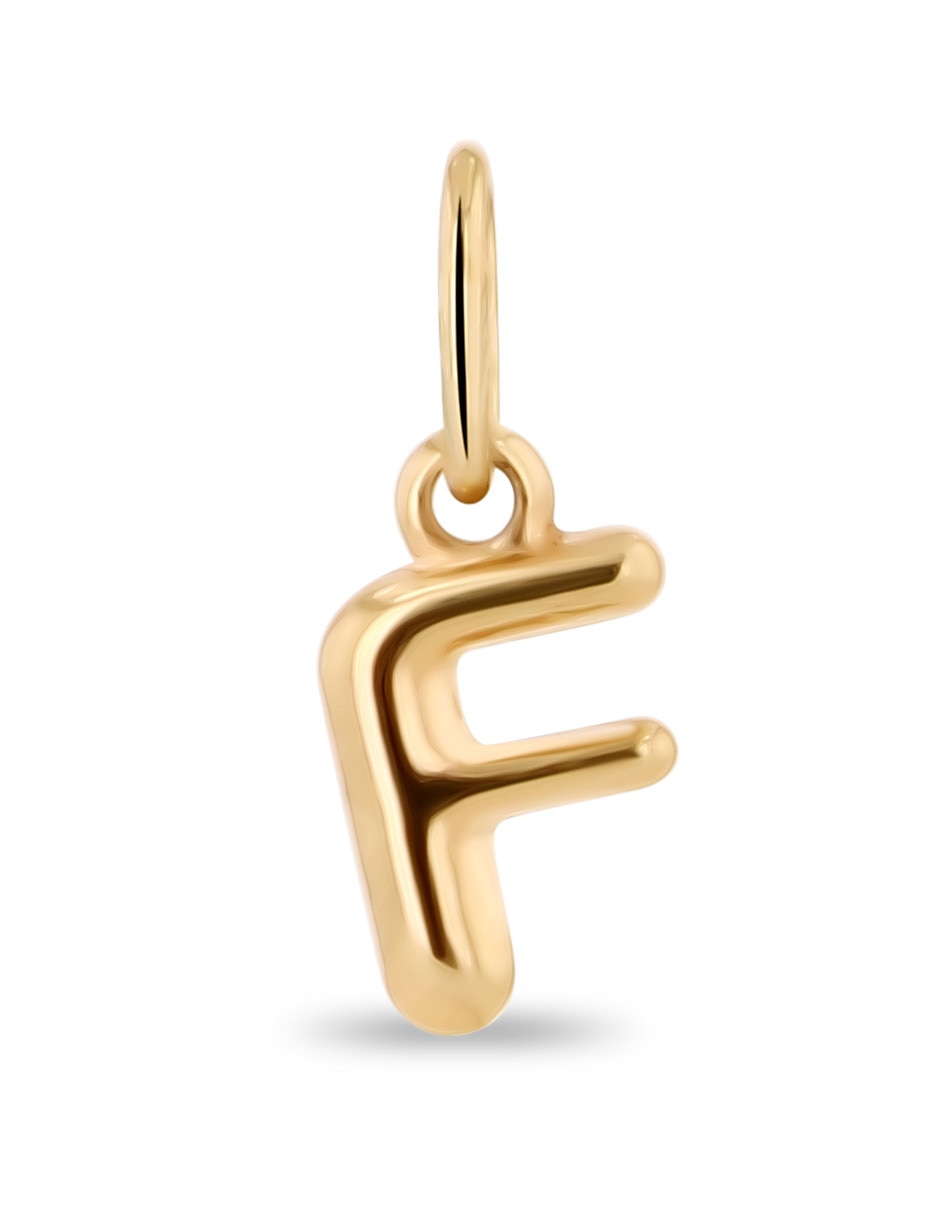 Dije de letra F Joyerias Bizzarro de oro amarillo 10 k