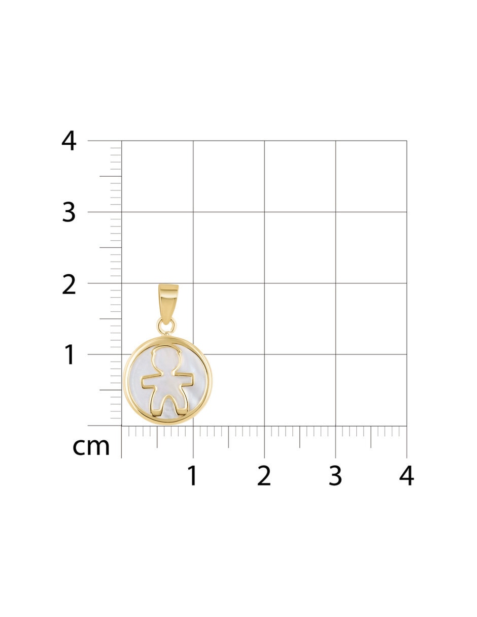 Dije Circular de oro amarillo 14 k 2