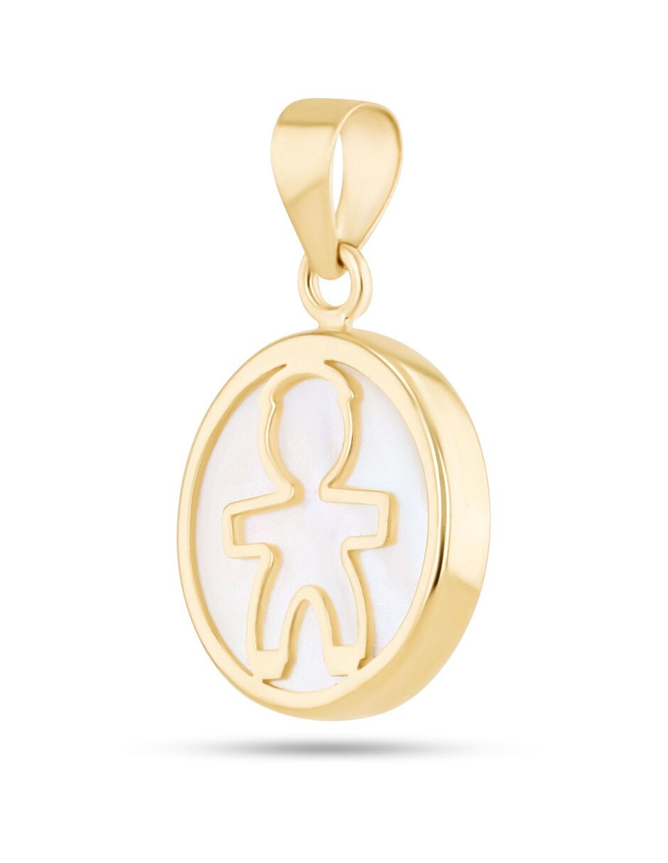 Dije Circular de oro amarillo 14 k 3