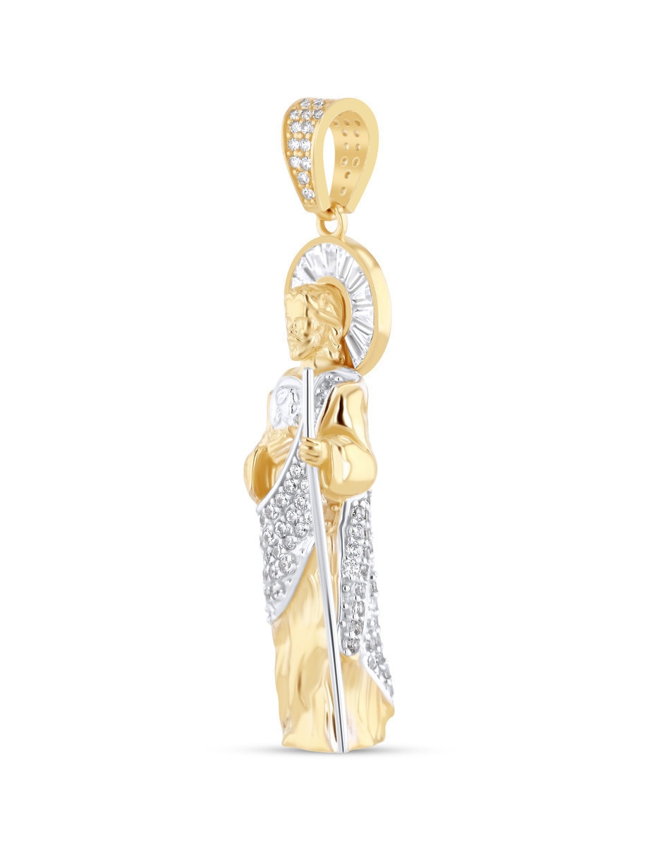 Dije de circular san judas tadeo de oro amarillo 14 k 3